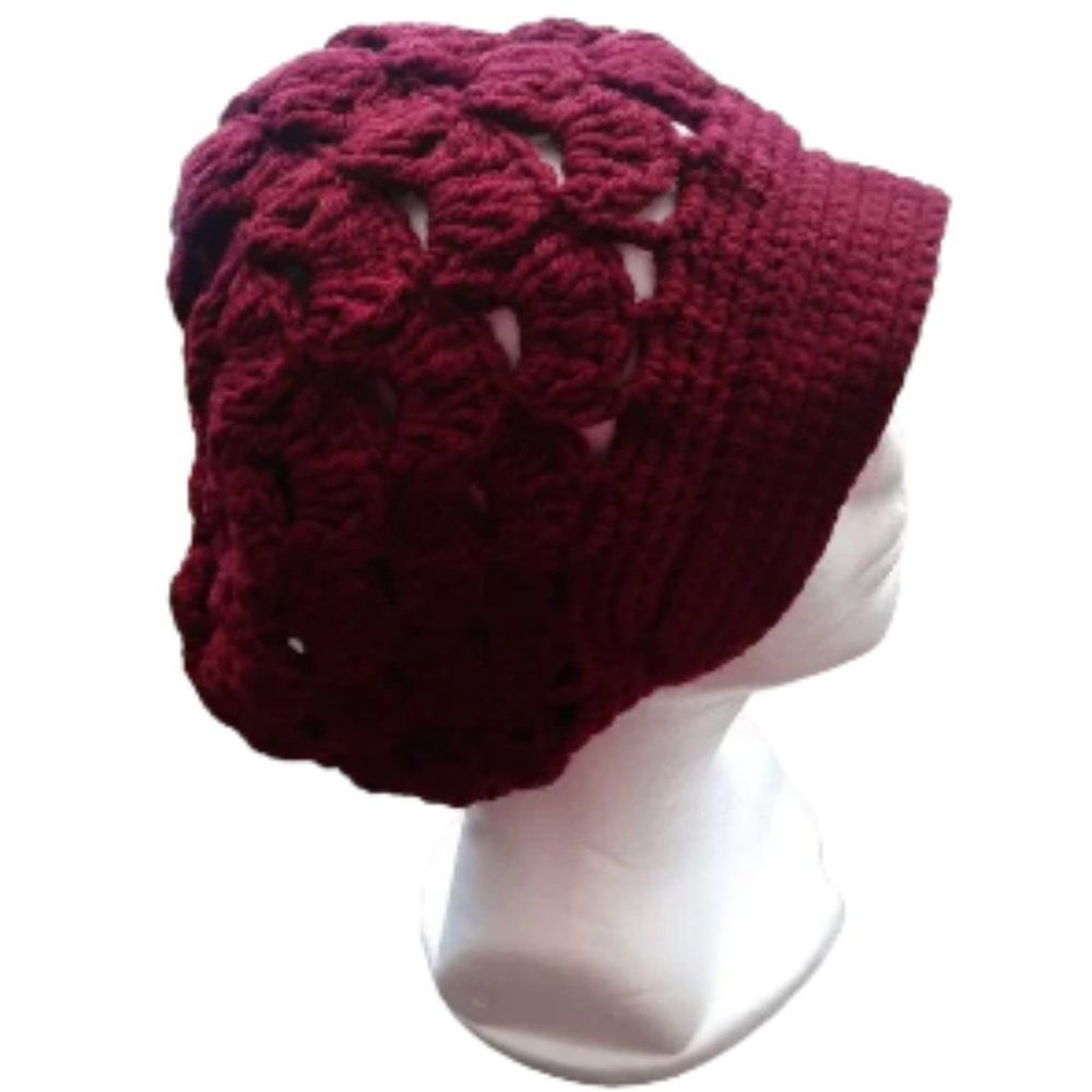 Handmade Worsted Caps Color Red